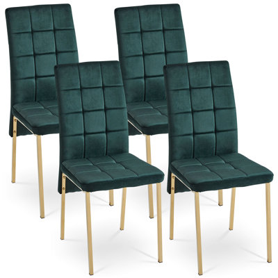 18.5'' H Tufted Velvet Upholstered Dining Chair