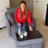 Upholstered Swivel Chair With 2 Side Pillows-213770556