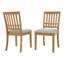 Ensemble de salle à manger extensible 3 pièces avec 2 chaises rembourrées, petite table en bois Mid-Century pour petite cuisine-130916798
