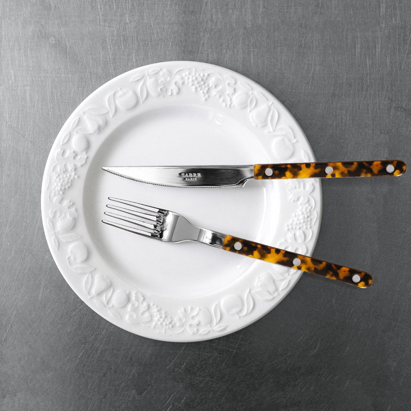 Bistrot Tortoise 4 - Piece Stainless Steel Flatware Set - Service for 1