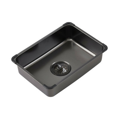 17 Stories 450mm W Single Bowl Stainless Steel Drop-In Kitchen Sink with 2 Faucet Holes