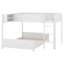Lit superposé en bois double TG avec tablette de rangement intégrée et échelle-1607499240