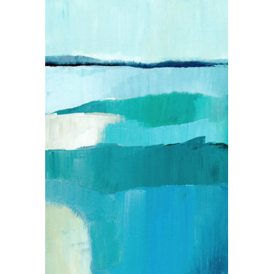 Cyan Reflections IV by Annie Warren - Wrapped Canvas Print