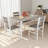 Wood Kitchen Table With Storage, Farmhouse Dining Table Set For 4, Dining Roomtable With Metal Frame And MDF Board,  For Small Space, Easy Assembly-1869729165-1869729270-1869729273