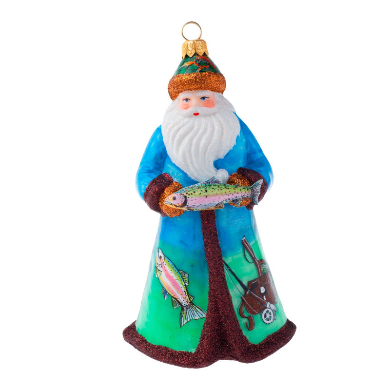 Glitterazzi Fly Fishing Santa