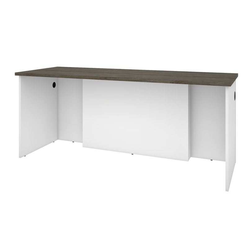 Coquille de bureau Ocke Peebles, Noyer gris / blanc