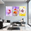 Fleurs de coquelicot, impression sur toile, ensemble de 3 reproductions d'art sur toile-115907799