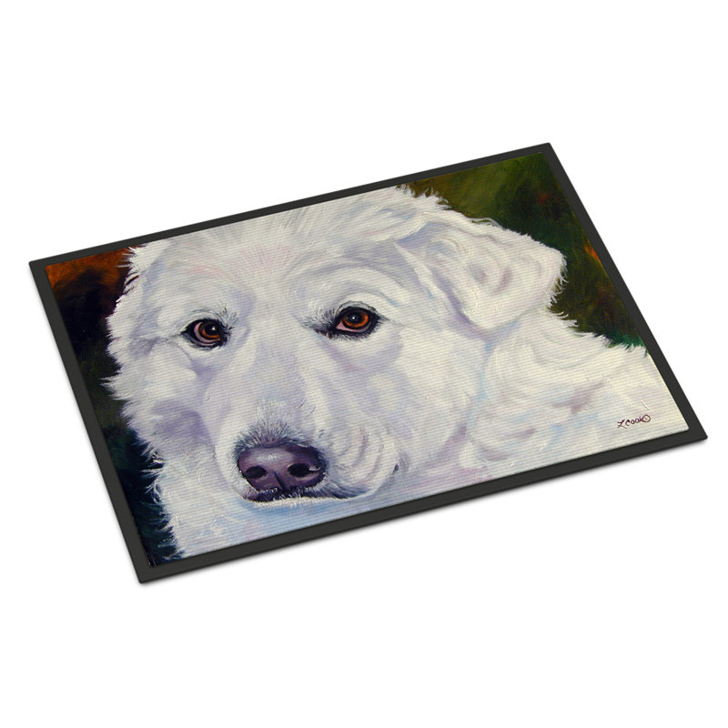 Tapis de porte d’extérieur anti-dérapant magnifique pyrenees contemplation, Rectangle 2 pi x 3 pi