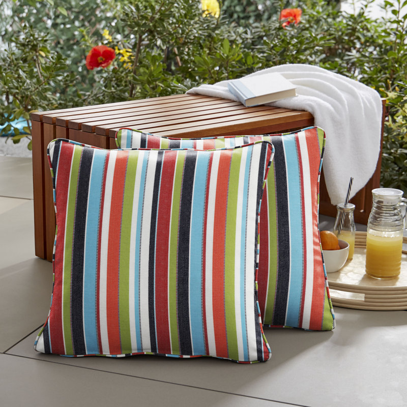 Coussin intérieur / extérieur Northrup, Multicolore, 16 po x 16 po