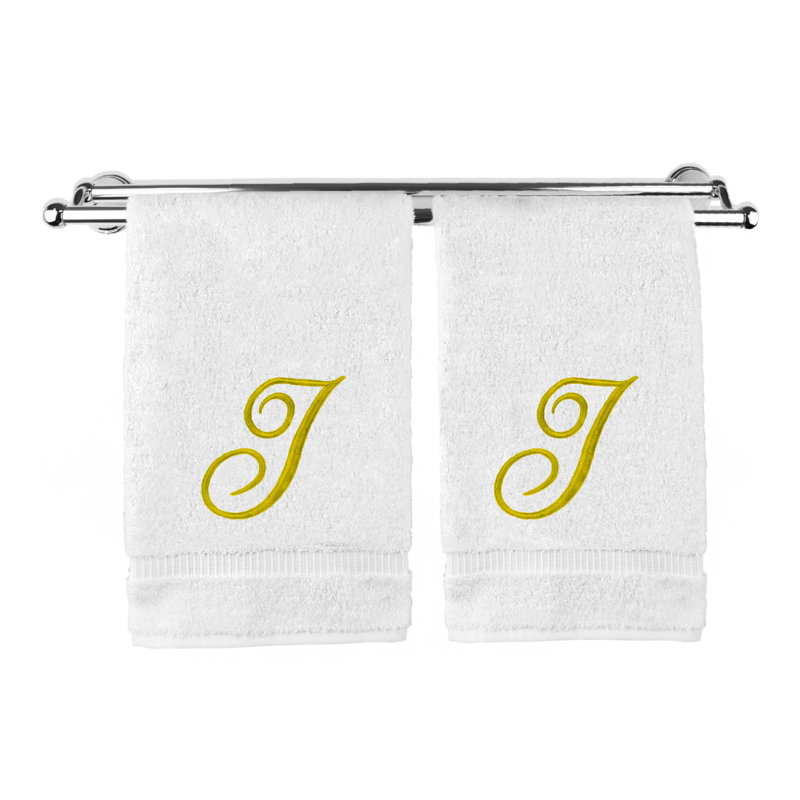Super Plush Washcloth, White/Gold, I