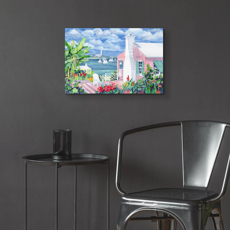«Bermuda Cove» par Paul Brent, art mural en verre acrylique, H 16 po x l 24 po x P 0,2 po