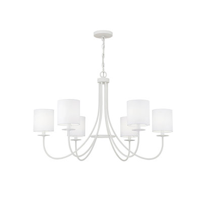 6-Light Chandelier In Matte Black