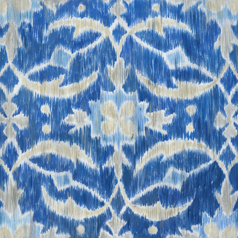 Royal Ikat I - Wrapped Canvas Art Prints, 30cm H x 30cm W x 3.8cm D
