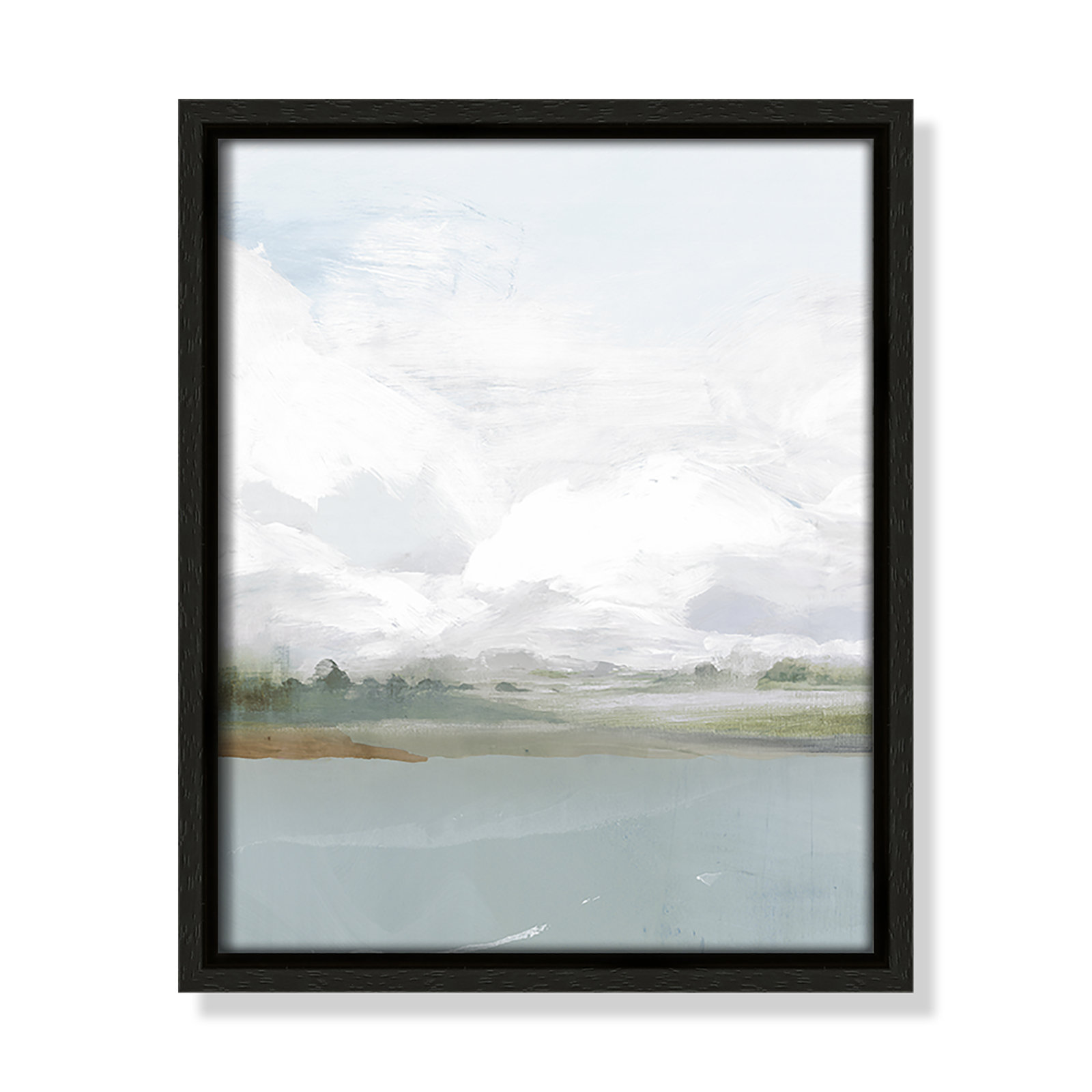 All Shore Painting, 11.5" H x 9.5" W, Black
