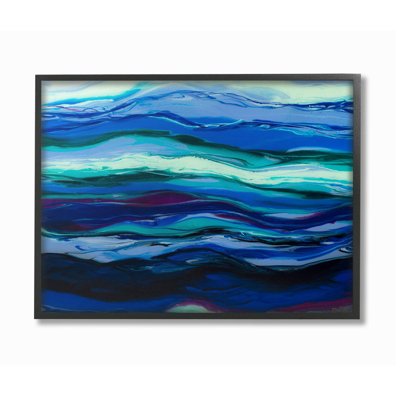 « acrylique résine shadow twilight mouvement abstract », impression, H 11 po x l 14 po x P 1,5 po