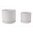 Set Of 2 Ceramic Planters With Textured Bubble Surface And Saucers - Modern Decorative Container Pots For Stylish Indoor Display And Versatile Plant Arrangements-878722646