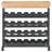 Wine Rack Wine Bottle Holder with Top Tray Floor Wine Cabinet Organizer-557733464
