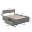 Lit plateforme double avec tiroirs Amodio