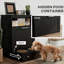 Station d'alimentation pour animaux, armoire de rangement pour animaux avec tablette ouverte et bols surélevés pour chien caché (noir)-137142329