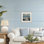 «Sanctifier Beach Sunrise», reproduction sous verre encadrée, design par Jeanette Vertentes
