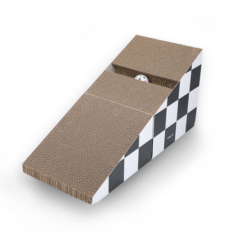 Grattoir pour chat avec boule, carton à griffer pour chat Triangle