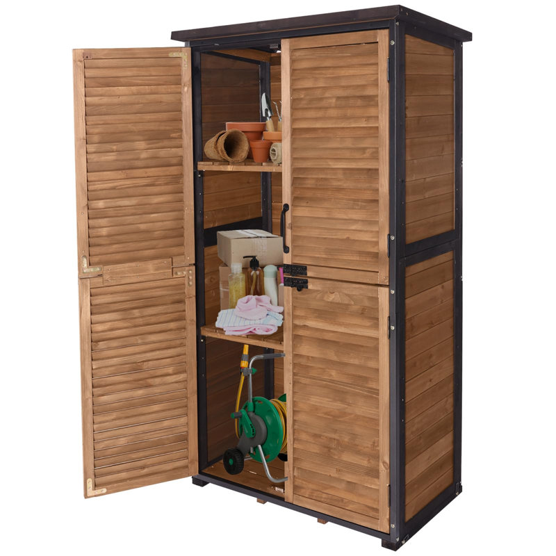 Armoire de rangement extérieure imperméable WFX Utility ™ avec tablettes réglables pour outils de jardin