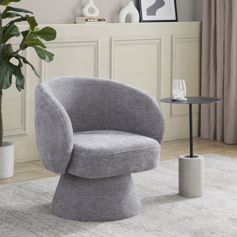 Fauteuil d'appoint pivotant Terrance, Gris