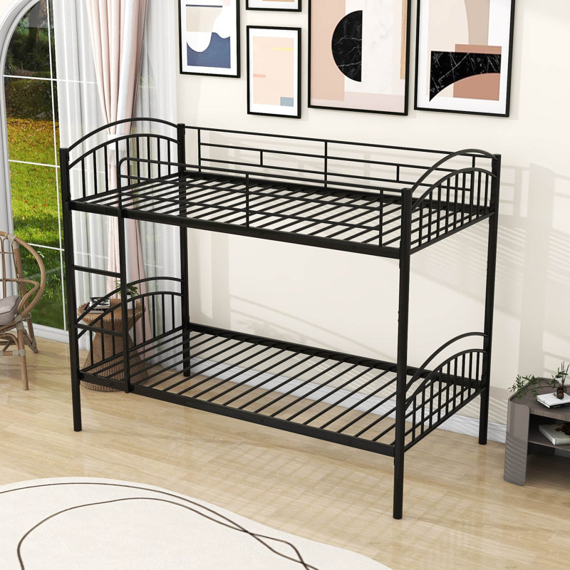 Grateron Twin over Twin Standard Bunk Bed by Isabelle & Max, Black