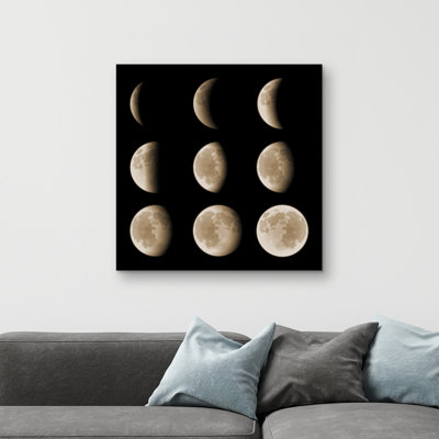 Eclipse in nine phases - 32"x32" art on canvas