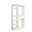 Armoire-penderie autoportante avec 2 tringles, 6 tablettes ouvertes et 1 tiroir, blanche