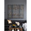 Ensemble de 3 décorations murales en métal avec cadre noir - doré captivant, fer pour les espaces de vie, 3 pièces décoratives dorées, intérieur robuste