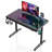 Eureka Ergonomic Music Sensing RGB LED Glass Gaming Desk