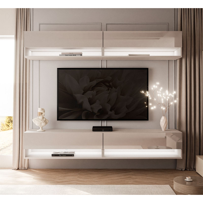 Coryon Entertainment Unit for TVs up to 70", High -gloss cashmere