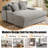 Oversized 63.78” Loveseat Chaise Lounge Sectional Sofa Bed, Corduroy Chaise Lounge Chair With Cup Holders, Storage Armrests, Pillows, And Built-in Charging Stand Bracket-886338036
