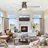 Doras 52" 3-Blade Flush Mount Ceiling Fan with LED Lights and Remote Control-1616937301