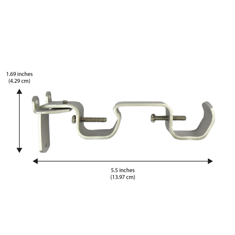 Double Rod Universal Brackets, Nickel