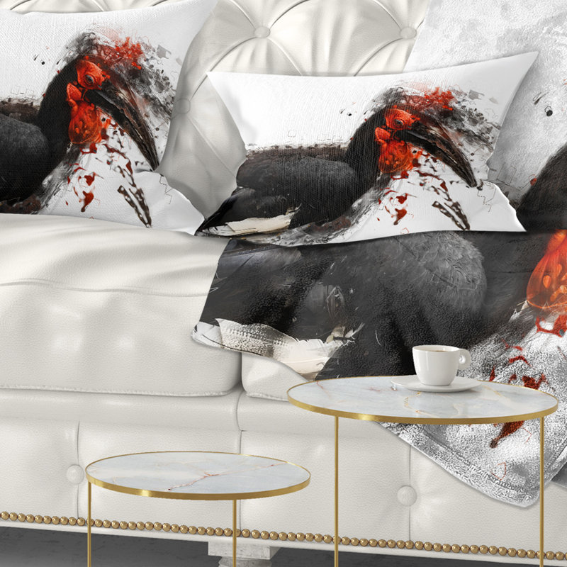 Housse et insert de coussin rectangulaire relaxant pour grand oiseau exotique