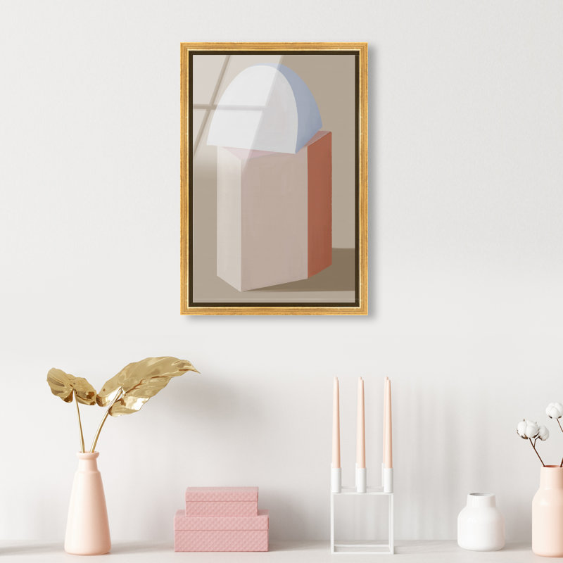 Sculptural Composition Print by Oliver Gal, 11"H x 16"W, Gold Floater Frame