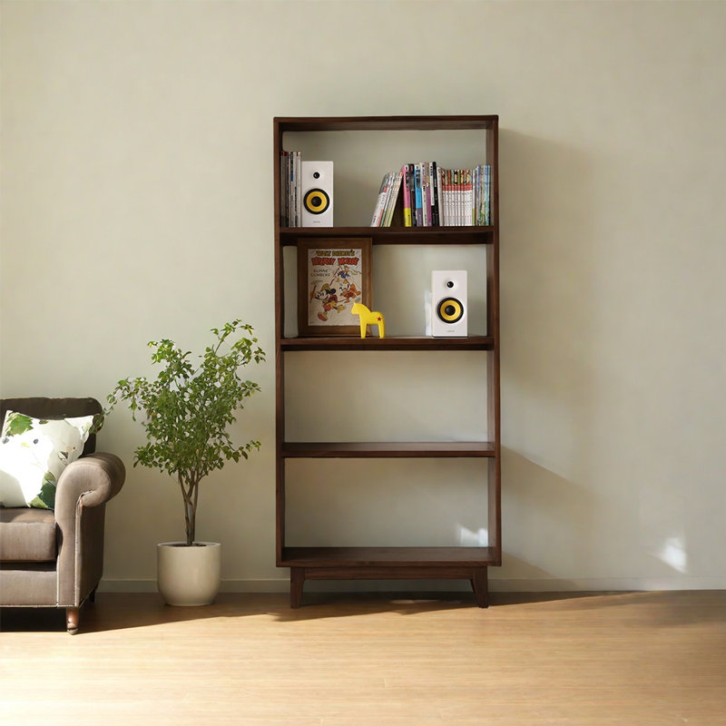 Retro Luxury Bookcase, (4 Shelves) 68.9"H x 31.5"W x 12.6"D