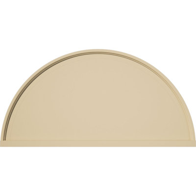 Half Round Signature Urethane Pediment, Primed Tan