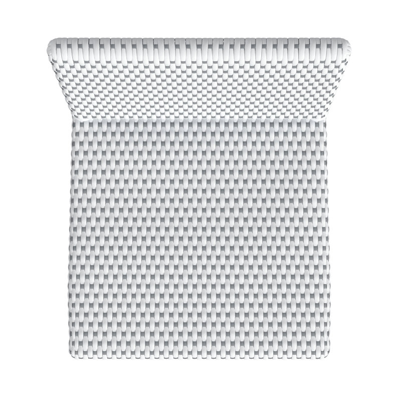 Serienna Blue & White Rattan Low Back Counter Stool, White/Light Gray Dot, Counter Stool (24" Seat Heigh)t
