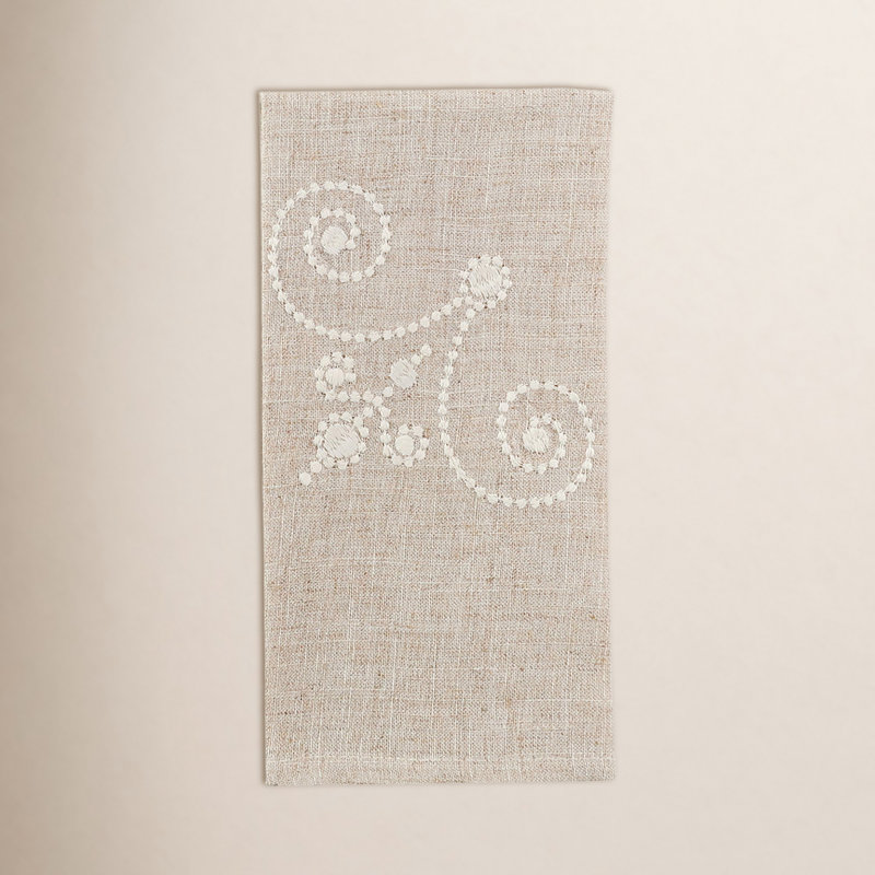 Lenox French Perle Embroidered 19"x19" Napkins