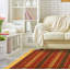 Tapis rouge foncé / jaune en laine fabriqué à la main Kilim
