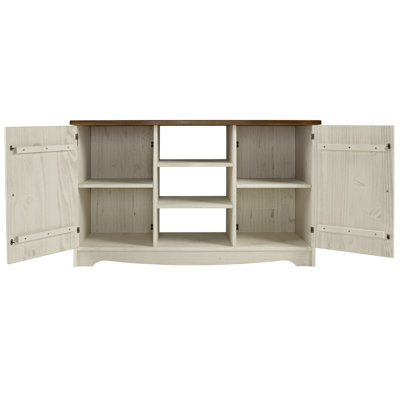 Meuble télé blanc patiné