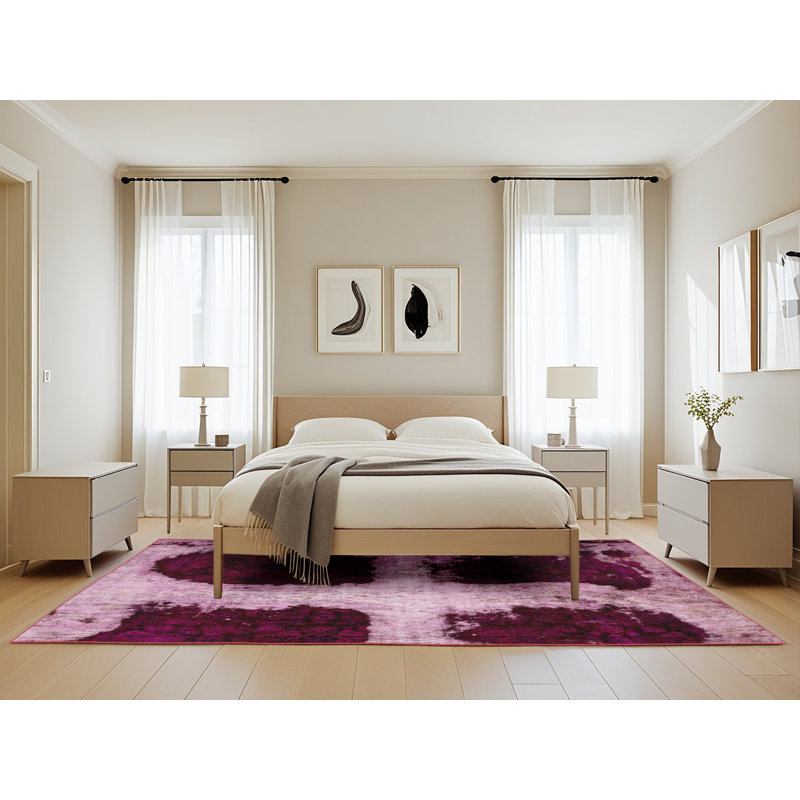 Tapis abstrait moderne 2023, Rectangle de 5 pi x 8 pi
