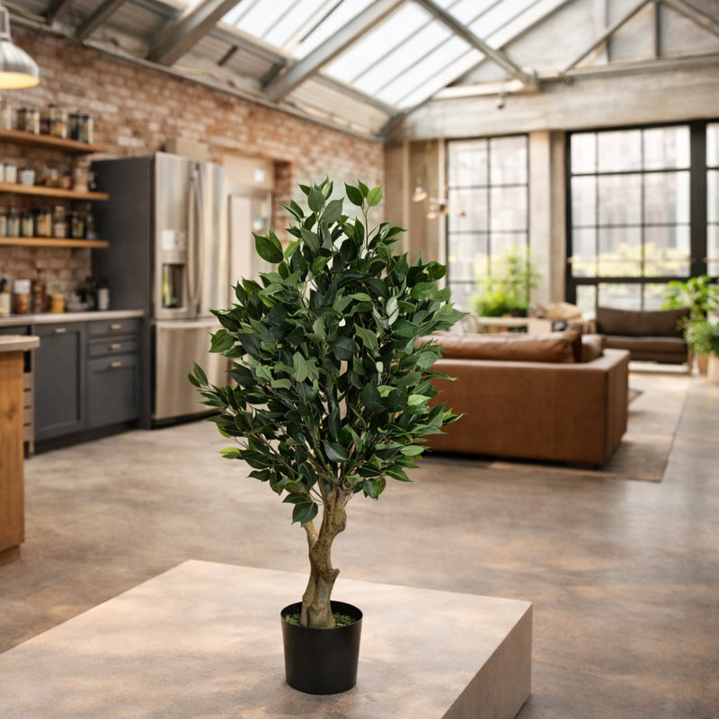 110cm Faux Ficus Tree in Pot Liner