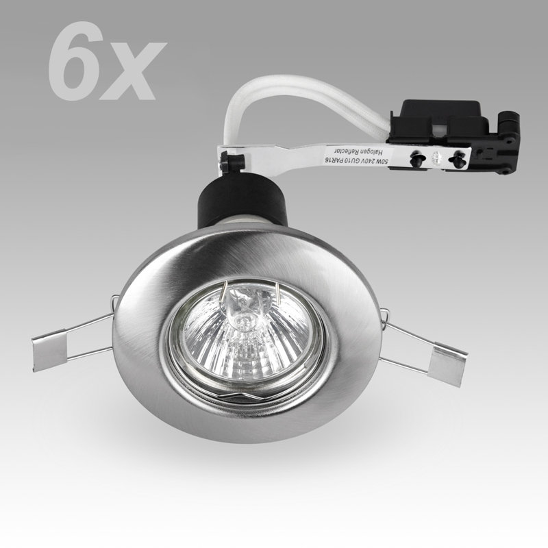 8.7cm Recessed Retrofit Downlight, Brushed Chrome