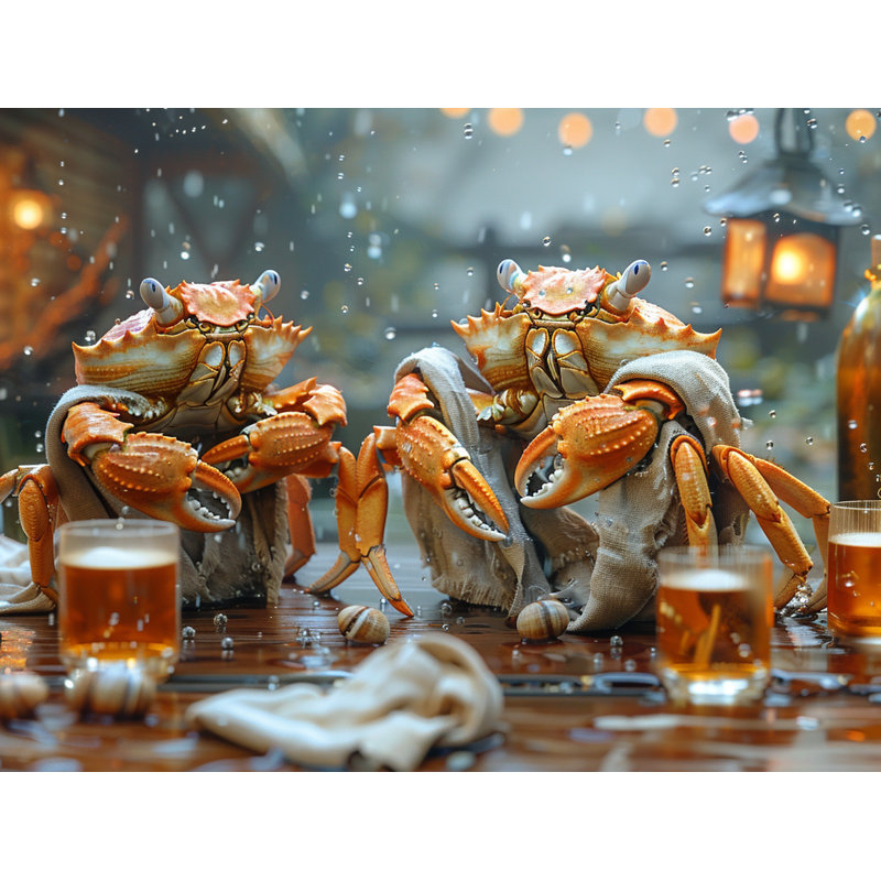 Crabs Celebration Microfiber / Polyester Comforter, King Comforter