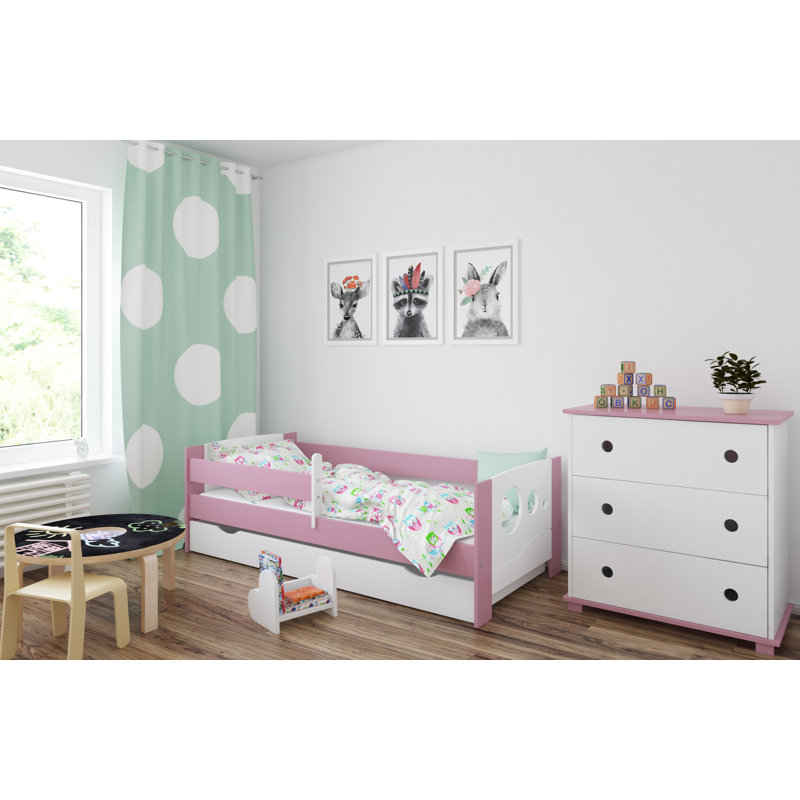 Humphrey Cabin Bed with Storage Included, 80 x 140cm, Rose