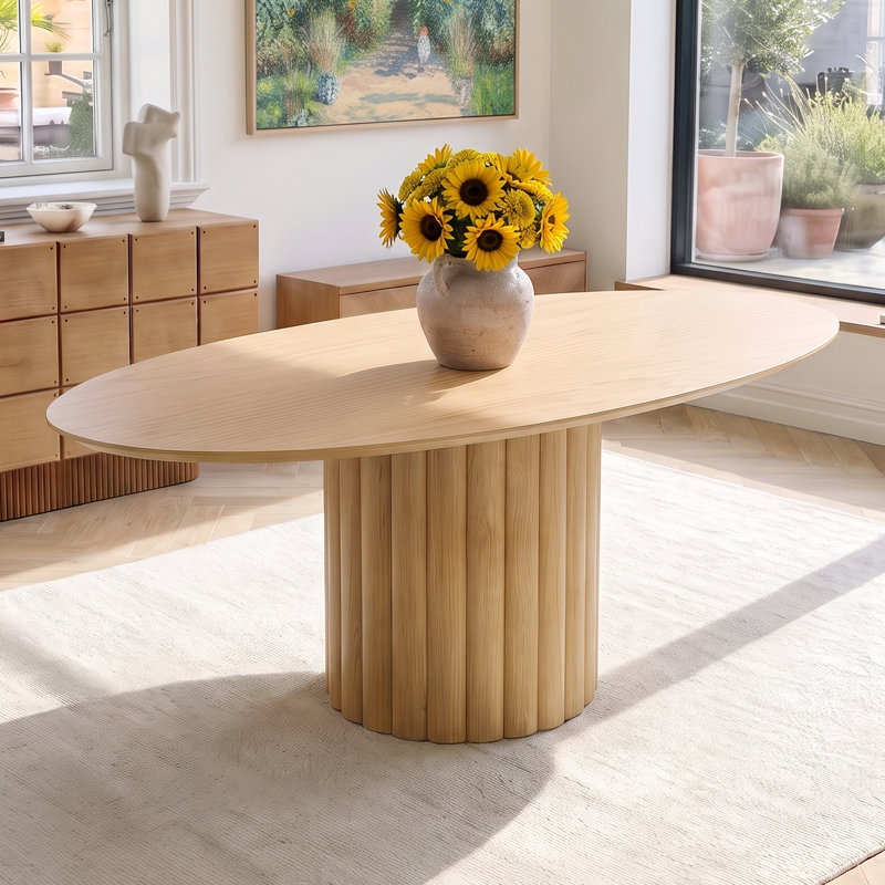 Sièges de table ovales 67 po Marlow 6, Oak